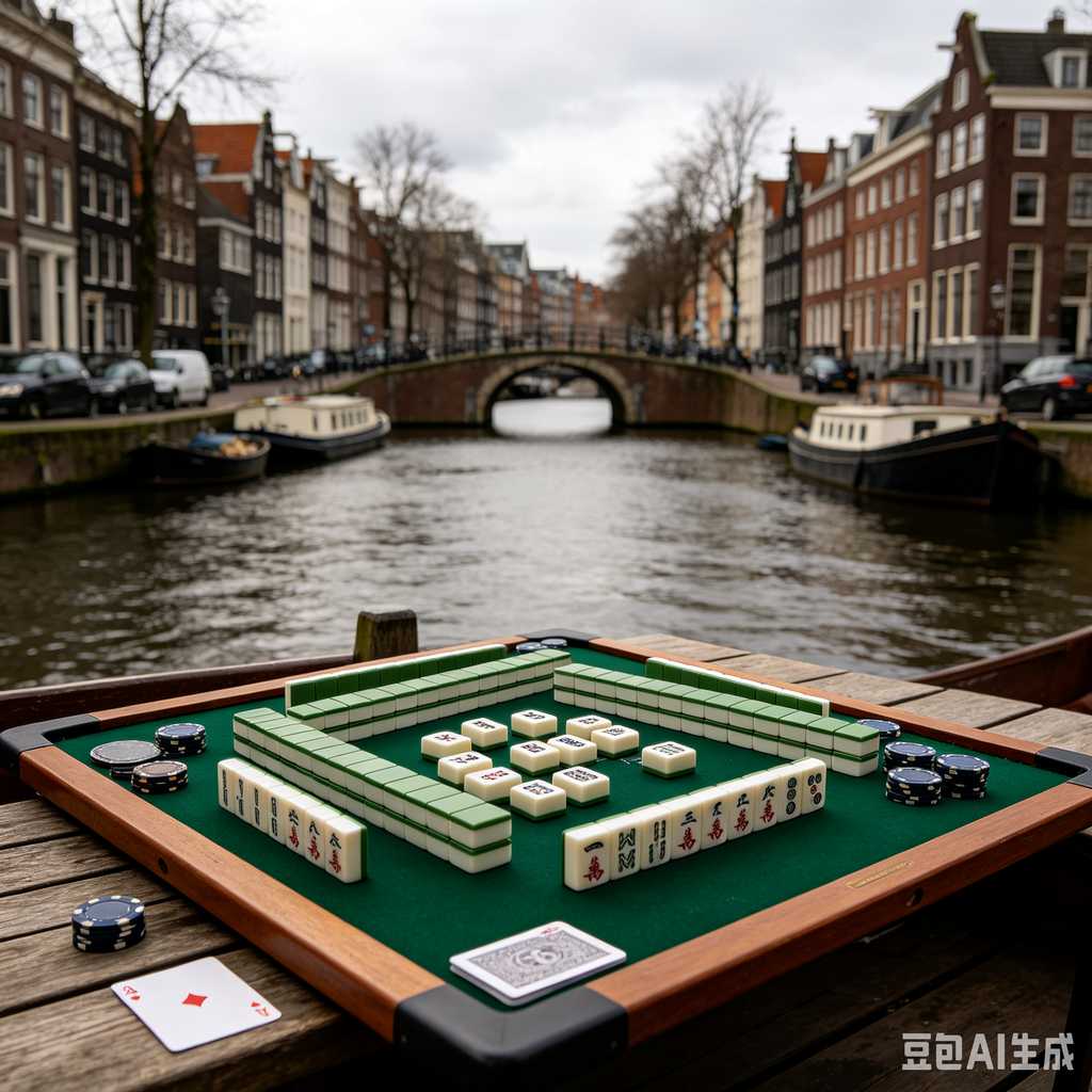 retro vintage mahjong set